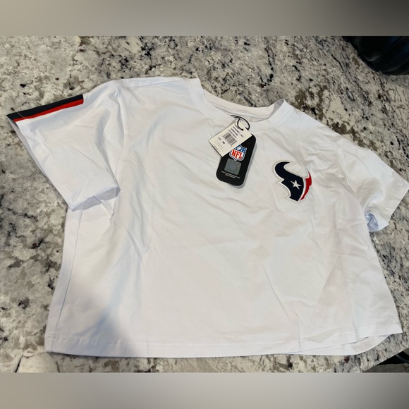 Houston Texans White Crop Tee size Medium - Picture 2 of 6